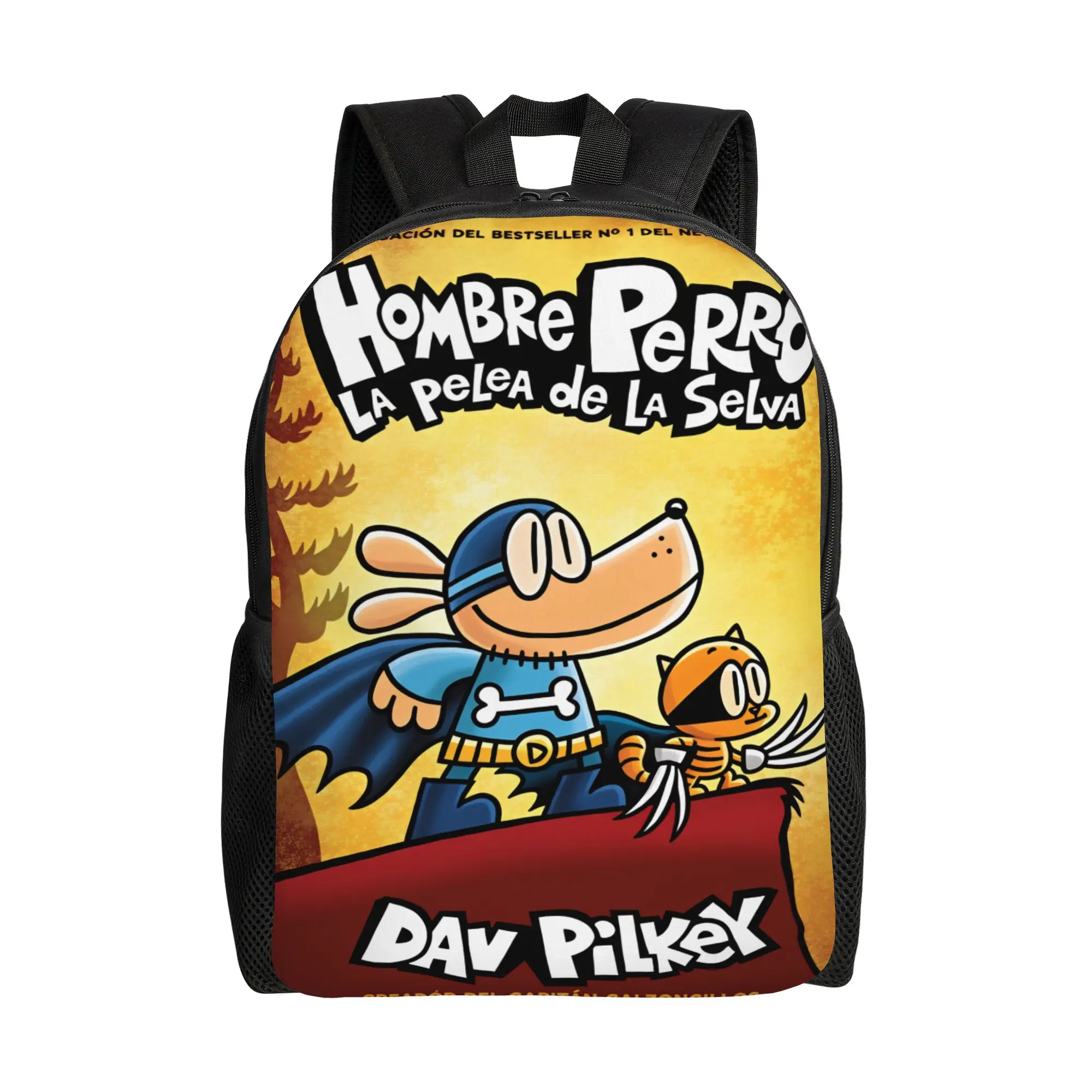 

Cute Cartoon Dogman Backpack Student Unisex Polyester University Backpacks Soft Cool High School Bags Rucksack