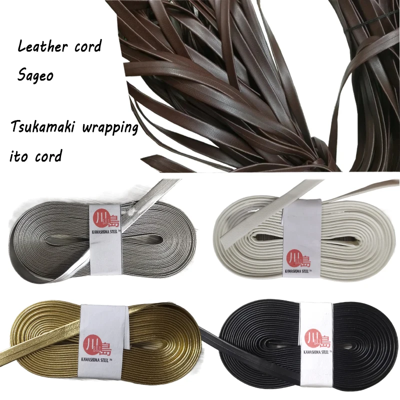 Nuevo ITO de cuero japonés, cordón SAGEO, accesorios de embalaje para espada japonesa, accesorios de KATANA SAMURAI, cuero artístico