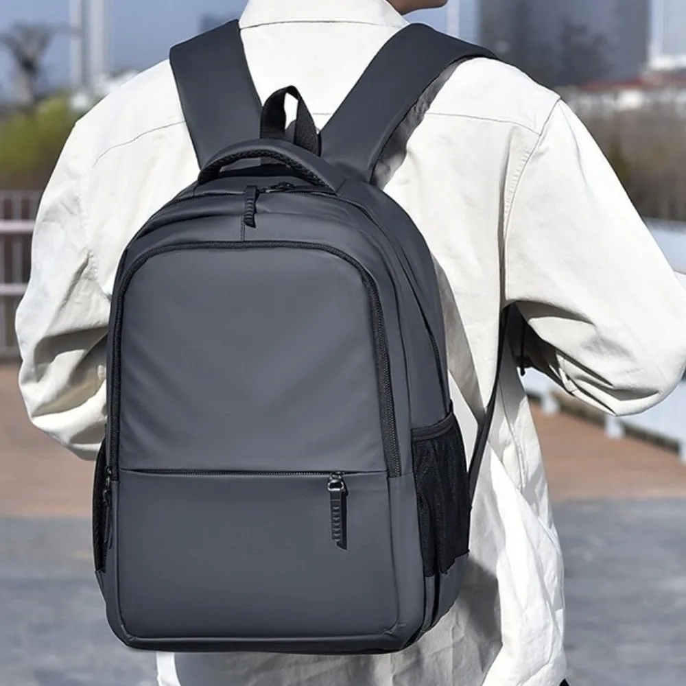 

Модный водонепроницаемый рюкзак, однотонный полиэстеровый студенческий рюкзак, изогнутый плечевой ремень, портативная сумка для походов, для повседневного использования