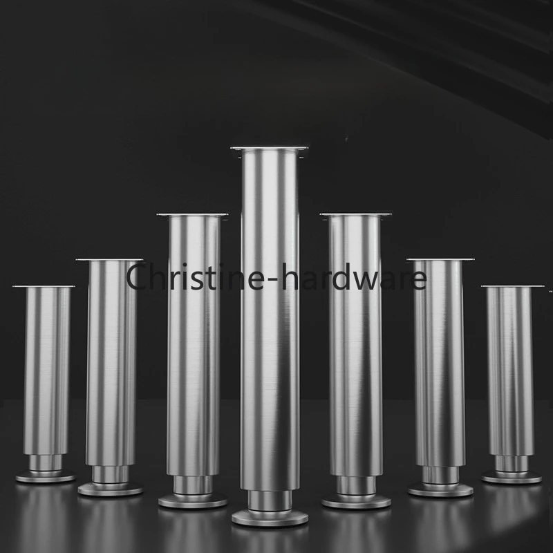 4pcs 6-30cm Stainless Steel Furniture Legs Metal Adjustable Legs，for Cabinet Table Legs Sofa Feet Furniture Replacement Foot
