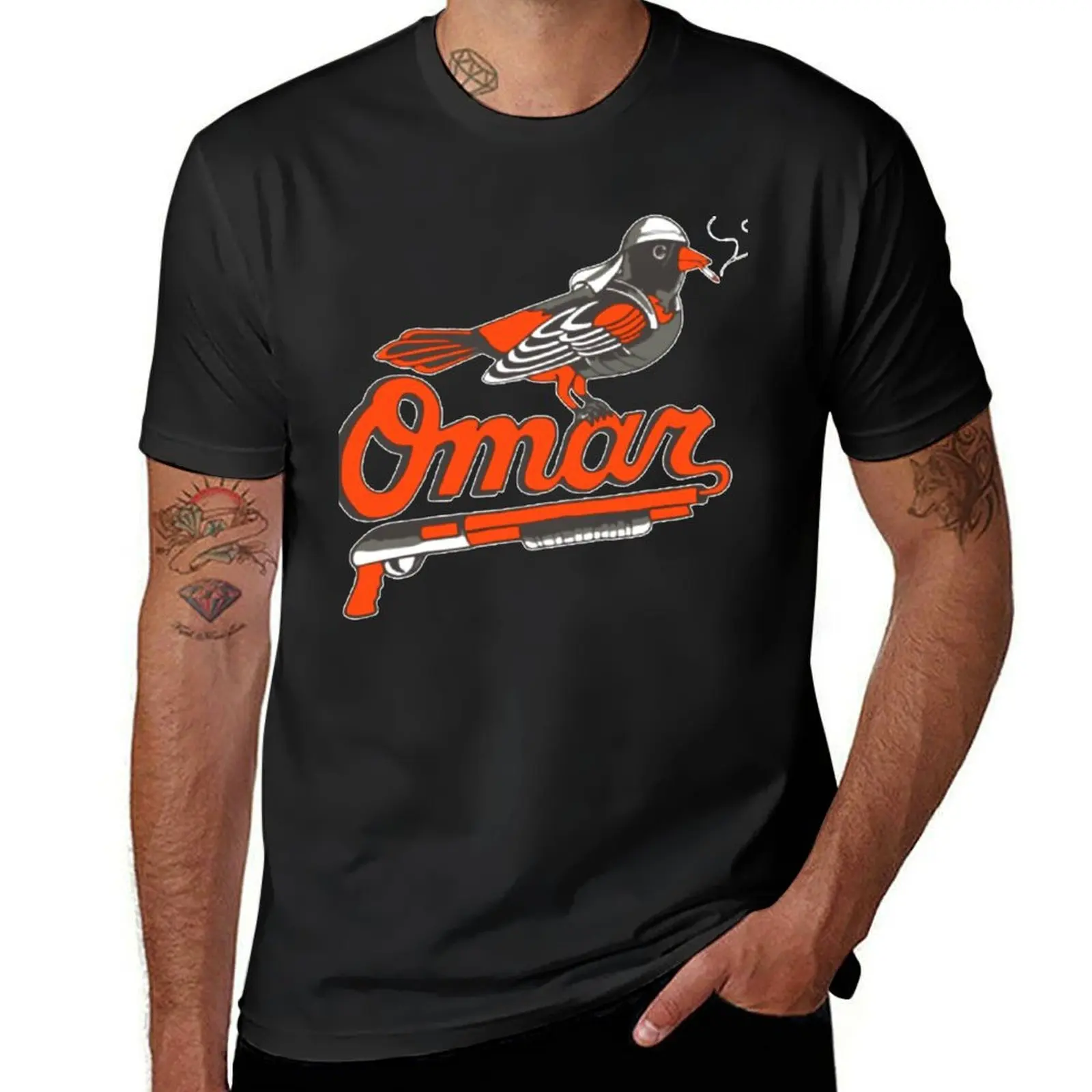 Omar The Wire Baltimore Oriole T-Shirt Short sleeve tee kawaii clothes aesthetic clothes oversized t shirt men