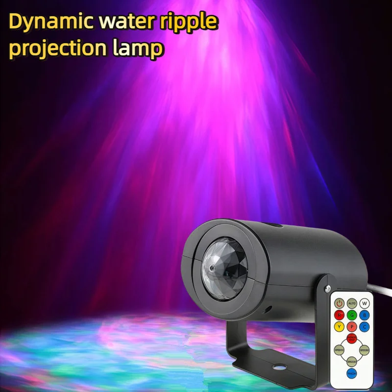 

Starry Sky Lighting Remote Control LED 7 Colors Ocean Atmosphere Projection Lights Dynamic Water Ripple Cloud Party Party Lamp