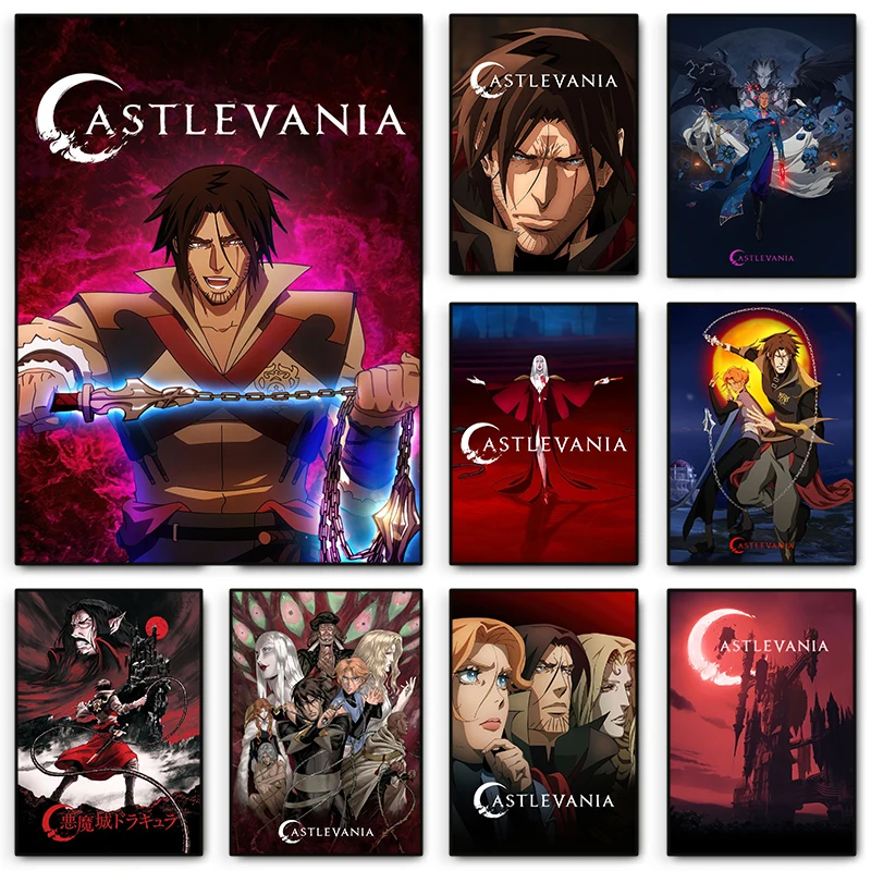 Castlevania Season 1-4 poster anime video game Character canvas painting print wall art picture for living room home decor mural