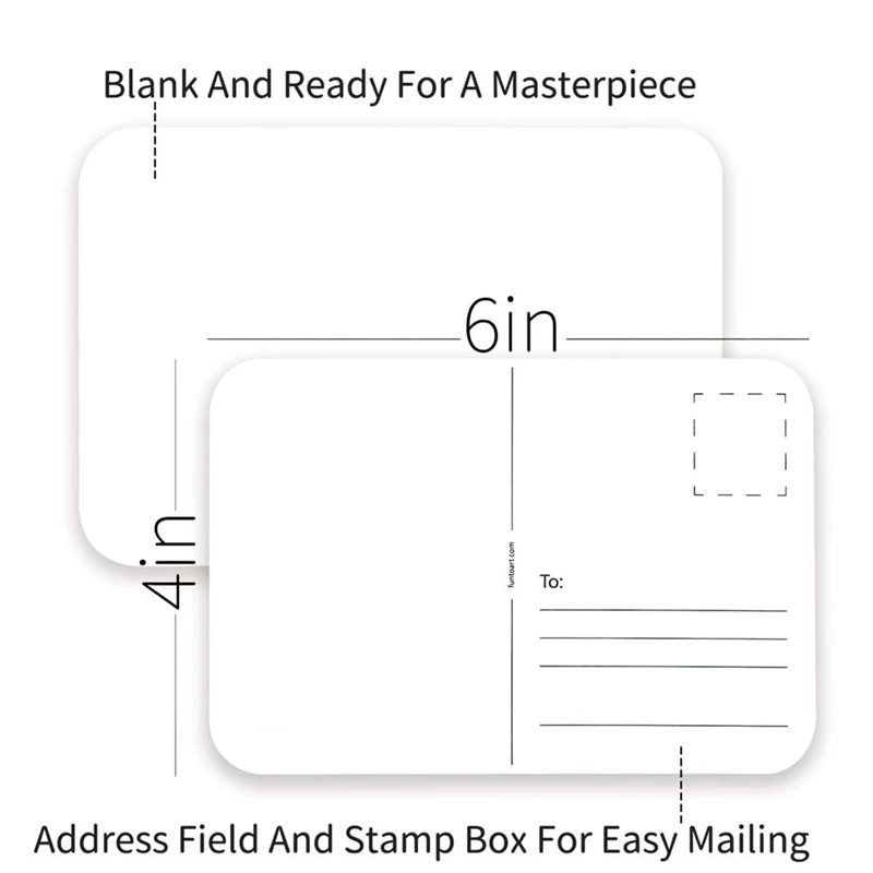 Papier d'interconnexion vierge pour notes de remerciement et cartes de voeux, papier d'art lourd sans acide, cartes postales, 10 cartes