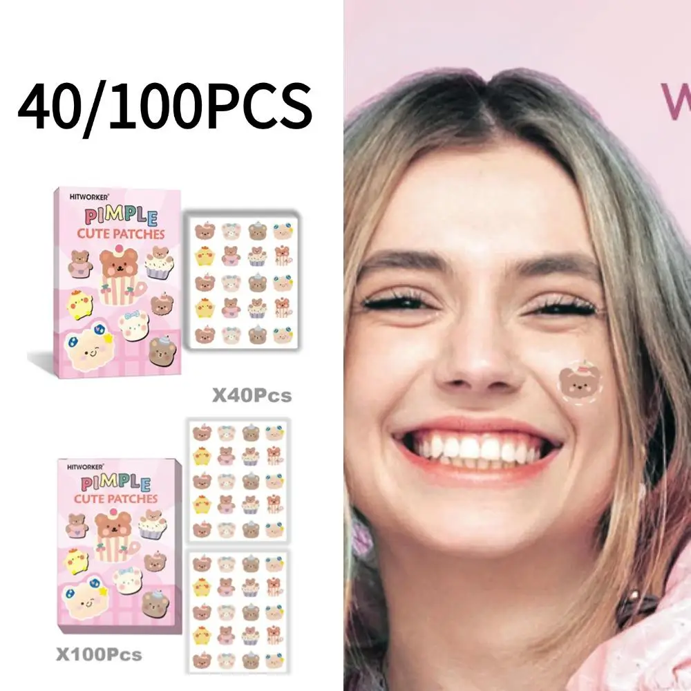 

40/100pcs Colloidal Acne Patch Cartoon Shape Concealer Breathable Invisible Acne Patches Removal Pimple Sticker Anti-Acne Patche