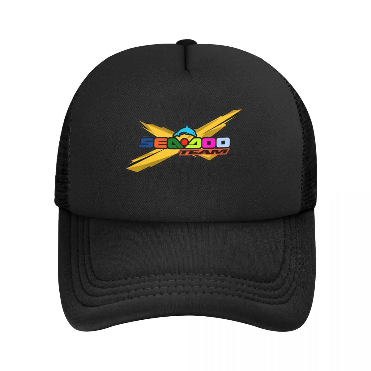 Seadoo Logo Jetski Mesh Baseball Cap Men Women Retro Trucker Worker Cap Dad Hat Adjustable Snapback Caps Sports Cap Autumn