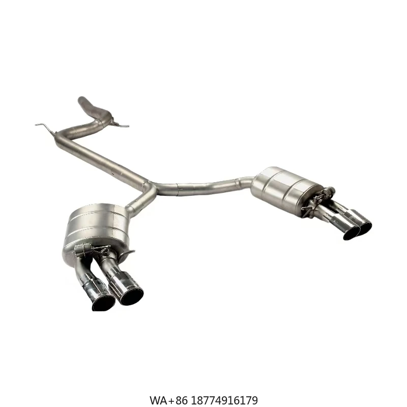 

Для A4 A4L B9 4WD 1,8 T 2,0 T 2017, выхлопные трубы Catback, наконечник выхлопной трубы Valvetronic, глушитель, водосточная труба