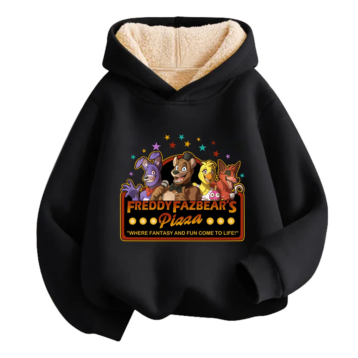 خمس ليال في فريدي الأطفال هوديس فتاة بوي الكرتون أنيمي البلوز الشتاء رشاقته الدافئة البلوز القمم ملابس الطفل هدية #5