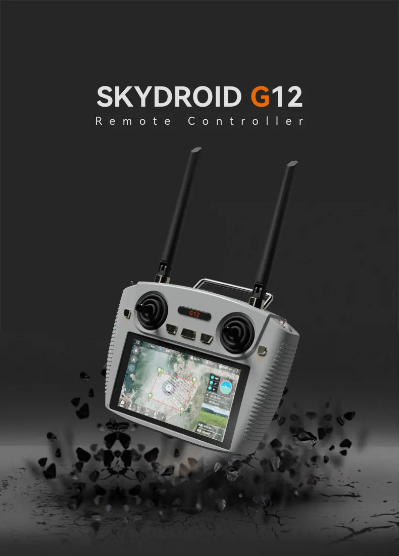 Skydroid G12 Remote Control with 2.4GHz /5.8GHz Dual Band 5.5inch 1080P High-Definition Display 9KM Digital Image Transmission