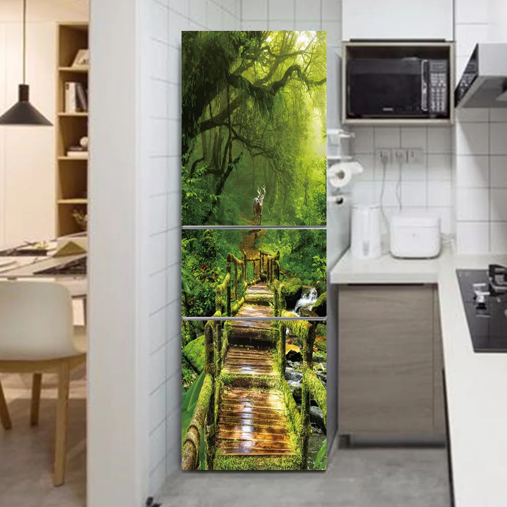 One Piece Fridge Wallpaper Vinyl Decorative Pared Wrap Refrigerator Sticker Door Cover Wall Stickers Home Decor For The Kitchen