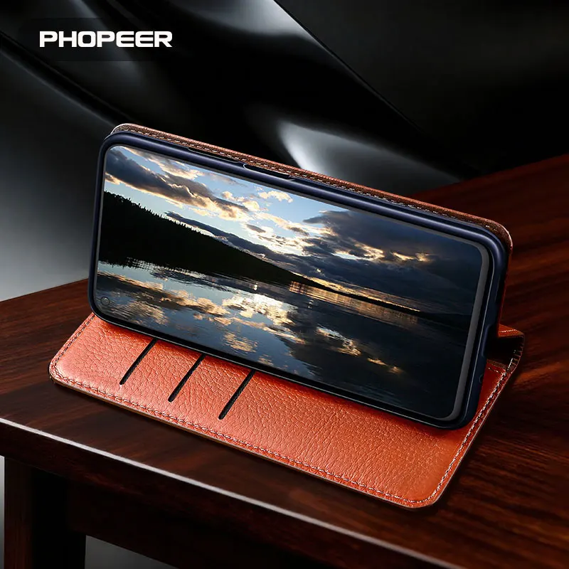 Genuine Leather Case for Huawei Magic 7 Pro Magic 6 Pro Magic 5 Magic 4 Magic 3 2 1Lite Lychee Texture Phone Case