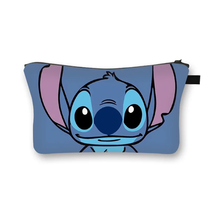 Disney Stitch Large Capacity Makeup Bag Kawaii Cosmetic Bag Anime Cartoon Stich Washing Bag Pencil Case Girl Christmats Gifts