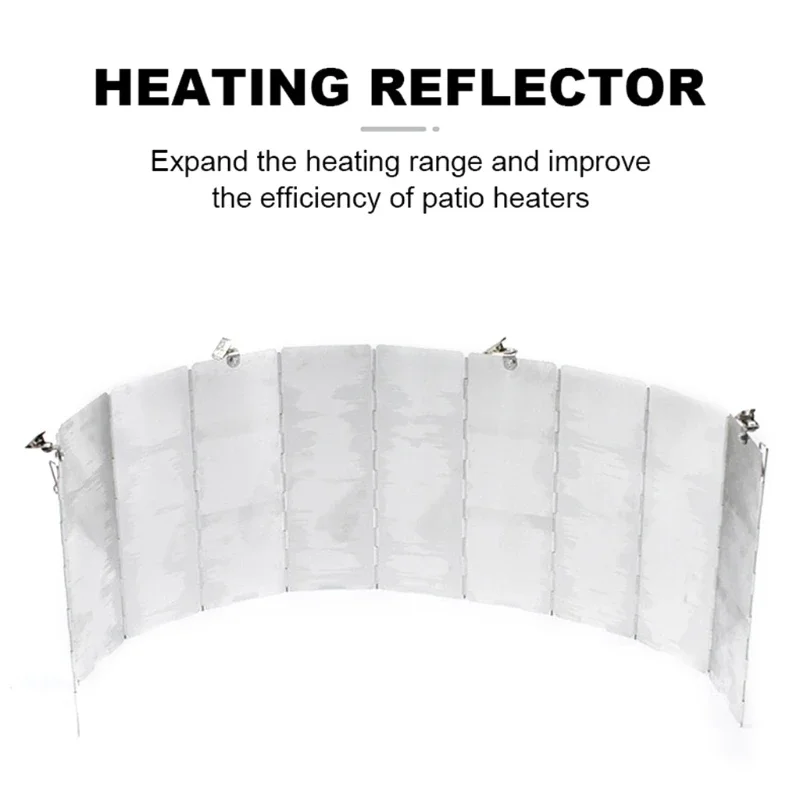 Heater Reflector Shield Heat Focusing Reflector  Round Natural Gas Propane Outdoor Patio Heaters Foldable Heater Reflector