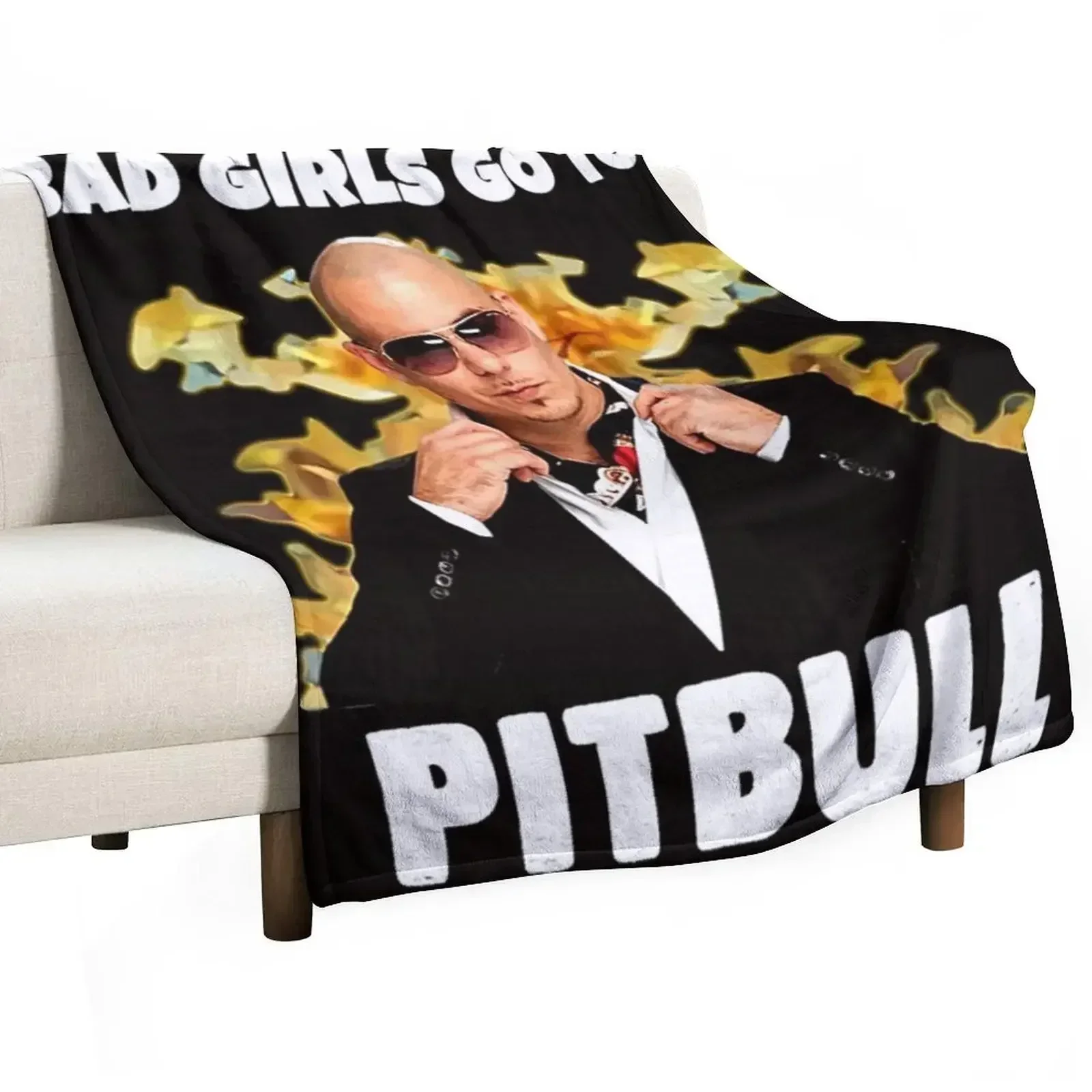 

Good Girls Go Church Bad Girls Go Pitbull Throw Blanket Cute Thins Blankets