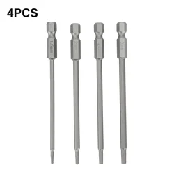 4pcs Hex A Llen Screwdriver Bits 1/4 Inch Hex Shank Magnetic Electric Drill Bits Set For Hand Tool1.5/2.0/2.5/3.0mm