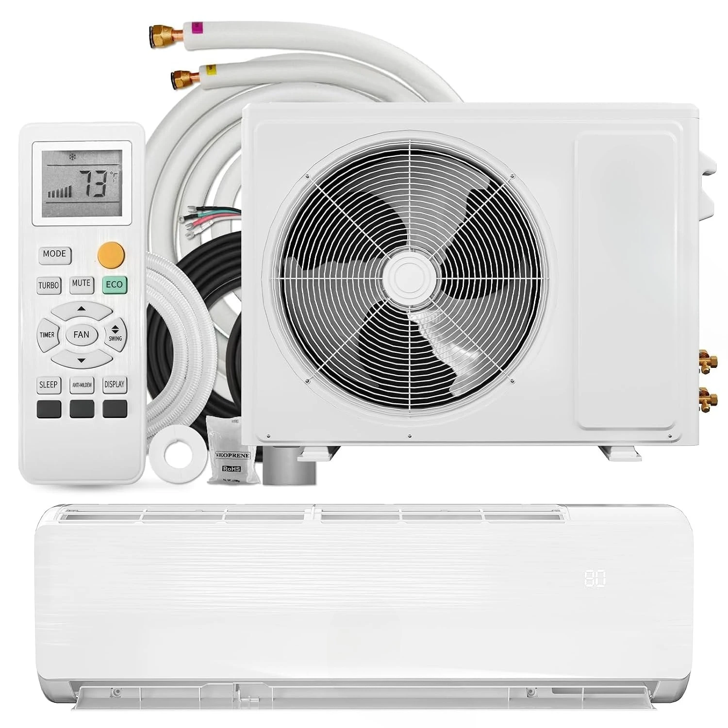 12000 BTU Mini Split AC/Heating 19 SEER2 6-in-1 Inverter Ductless Heat Pump Wall Mount 750 Sq.Ft 230V, Custom