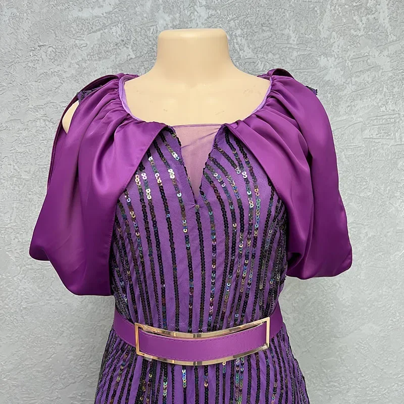 Elegant Party Dresses 2024 หรูหราเลื่อมชุดราตรีสําหรับผู้หญิงแอฟริกาเสื้อผ้างานแต่งงานพรหมBodyconชุดยาวDashikiชุด