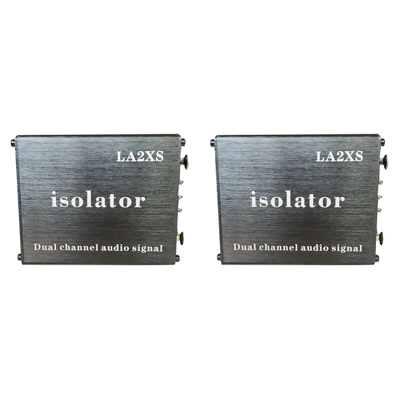 2Pcs Audio Isolator Noise Reduction Filter Eliminates Current Noise Dual-Channel 6.5 XLR Mixer Audio Isolator LA2XS