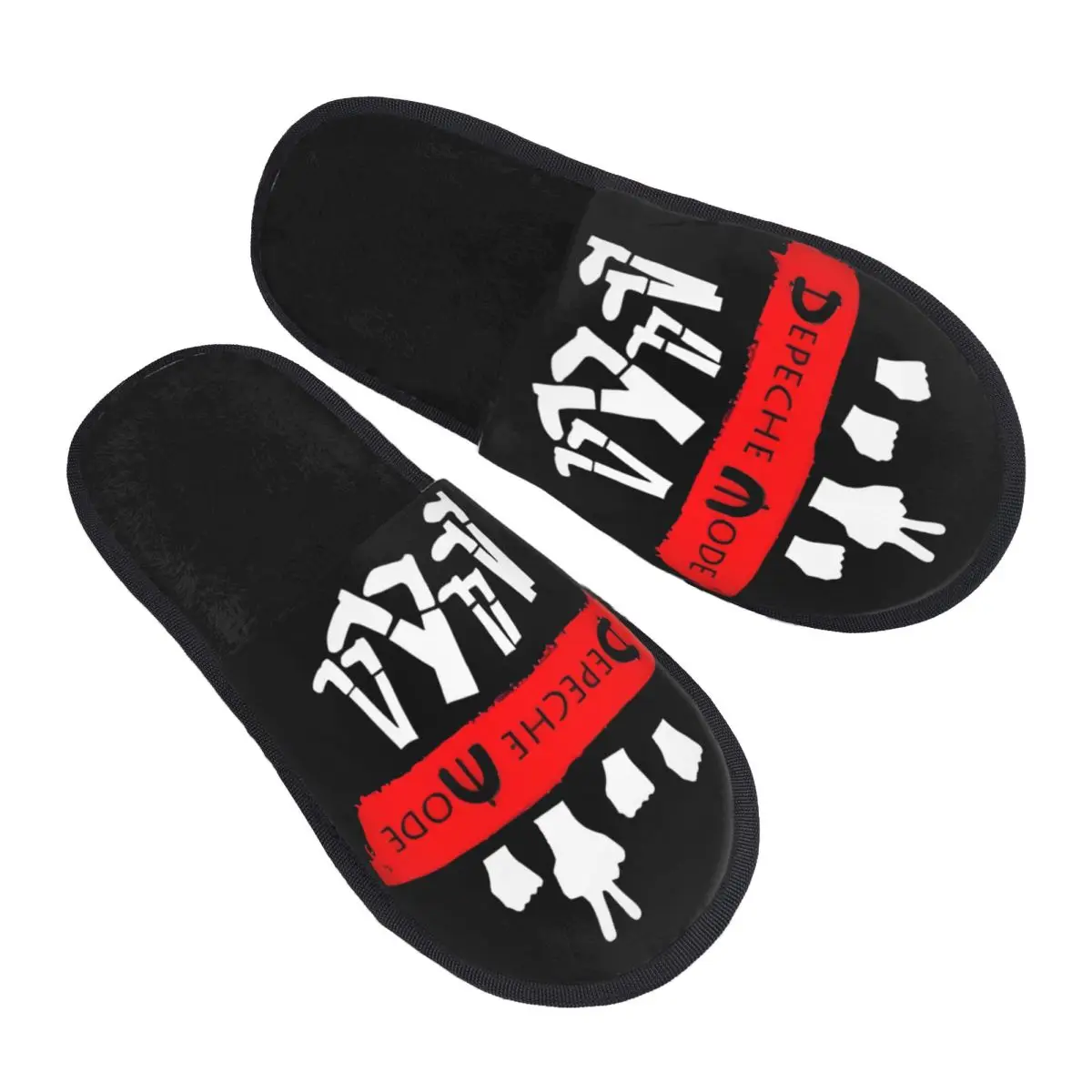 Custom Depeche Mode Soft Scuff Memory Foam Slippers Women Rock Band Spa House Shoes