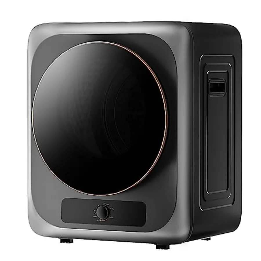 

Портативная компактная электрическая сушилка для одежды на 10 фунтов для квартиры, общежития, автофургона с ванной из нержавеющей стали, 1,5 куб. фута, белая, эффективная, Space-Sa