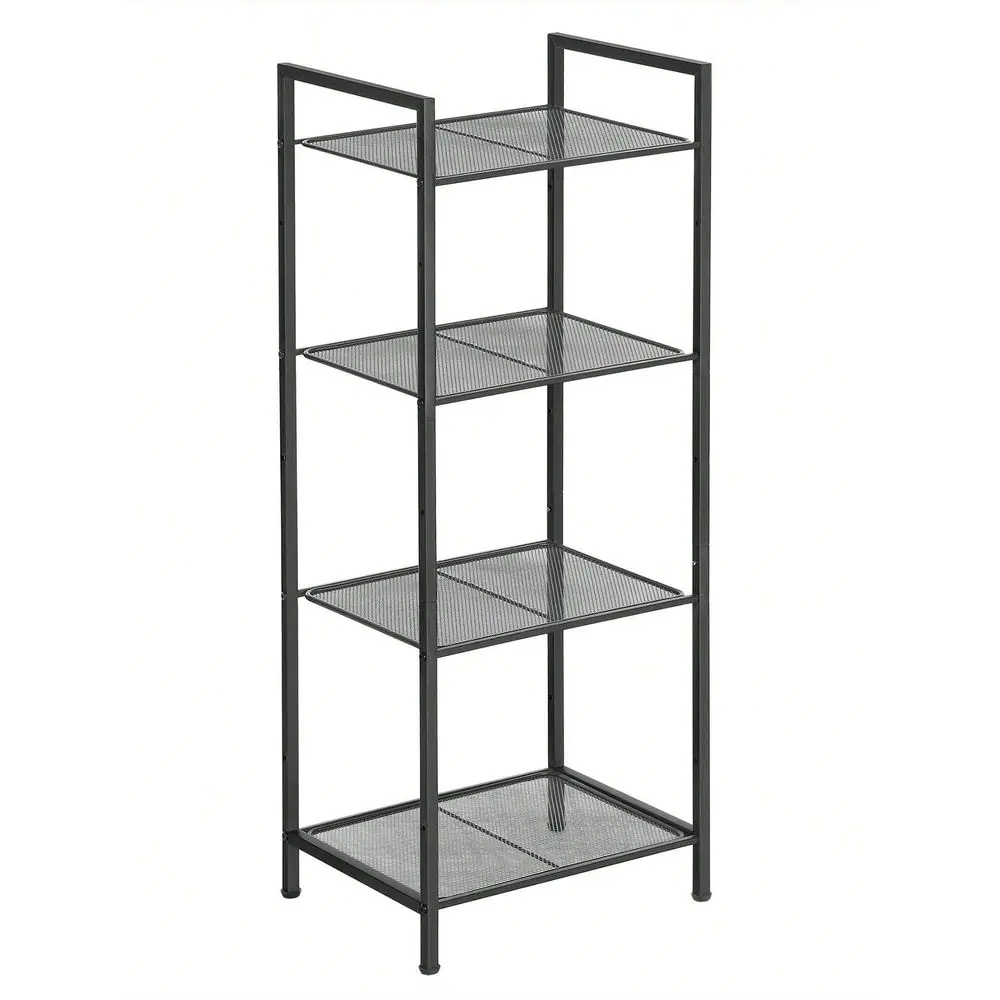 

4-ярусная полка для хранения, полка для ванной комнаты, раздвижная подставка для растений с регулируемой полкой, для ванной, гостиной, балкона, кухни