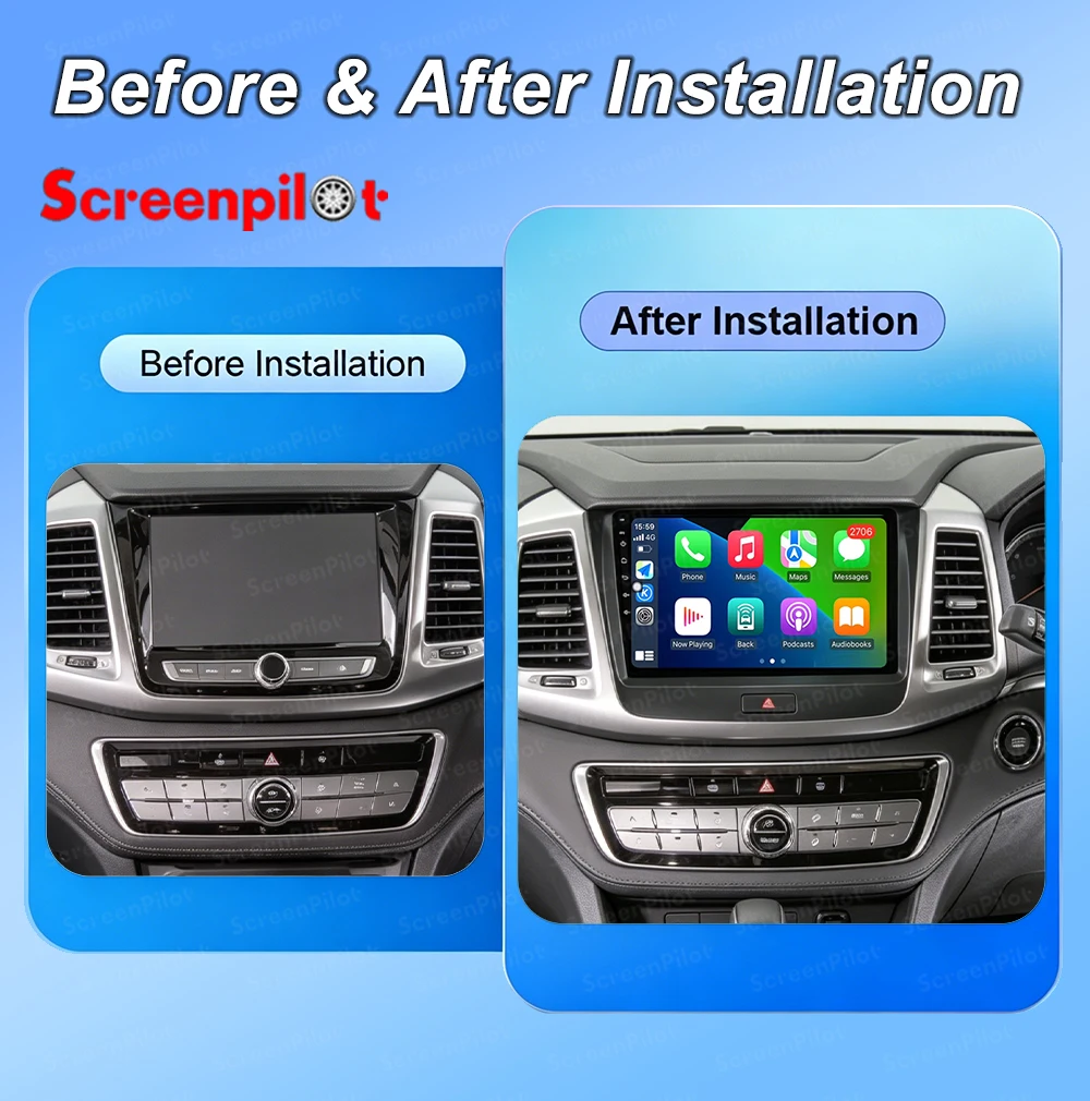 Android 16 For Ssangyong Rexton Musso 2018 - 2019 Car Radio Stereo Head Unit Multimedia Video Player Android Auto 9/10 Inch RDS