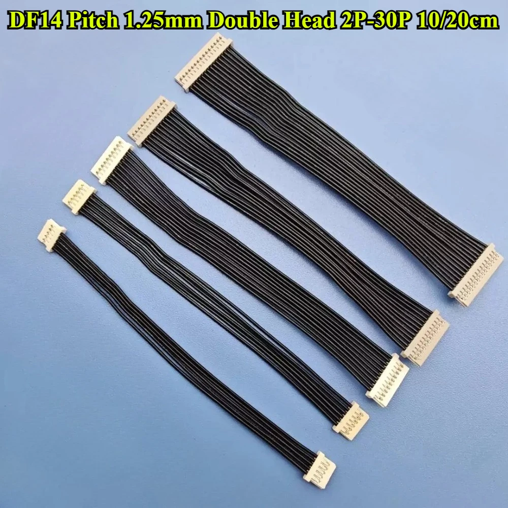 10Pcs DF14 Pitch 1.25mm Double Head Same/Reverse Direction 2P/3P/4P/5P/6P/7P/10P/12P/15P/20P/30P Terminal Wire Length 10/20CM
