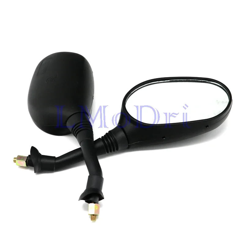 LMoDri Motorcycle Rear View Mirror Motorbike 8mm Back Side Replacement Mirrors Scooter E-bike Universal Use