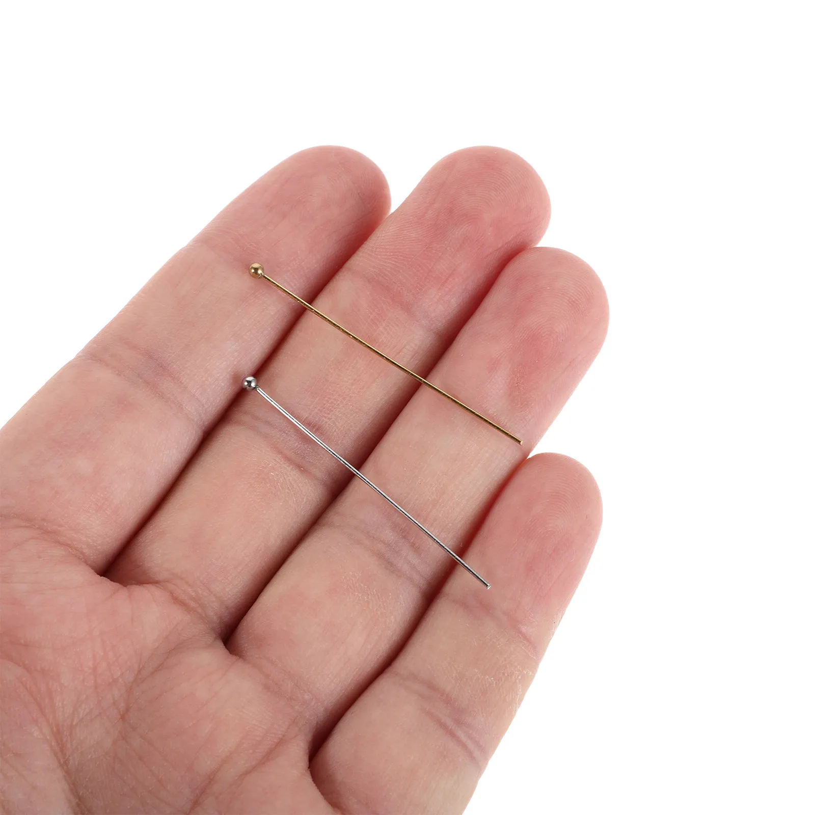 

100Pcs Jewelry Making Stick Pins Stainless Steel Ball Head Beading Pins for Earrings Necklaces Bracelets DIY Craft Accessories