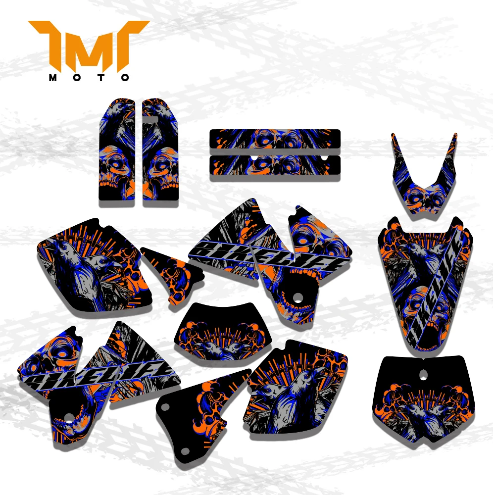 TMT NEW TEAM GRAPHICS WITH MATCHING BACKGROUNDS Sticker For KTM EXC 250 300 350 400 520 MXC 200 300 2001 2002