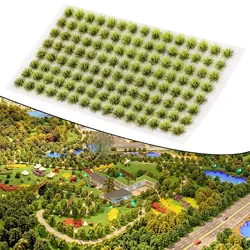 104pcs Mini Grass Tufts Model Self-Adhesive Static Grass Tuft Artificial Grass 3D DIY Miniature Scenery Desktop Flowerpot Decor