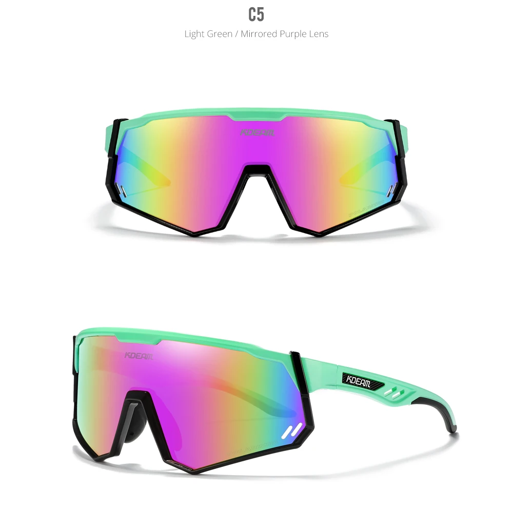 Kdeam High-End-Sports onnen brille polarisierte Herren-Fahrrad brille abnehmbarer Tr90-Rahmen und Nasen pads leicht auszu tauschen – Detail 27