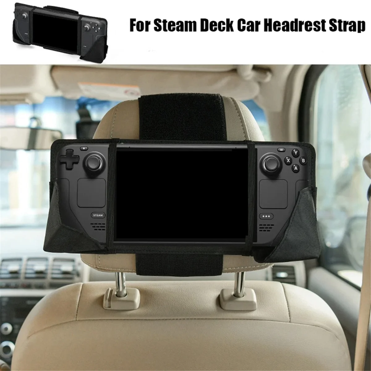 Car Headrest Mount Holder Seat Mount Holder Compatible for Steam Deck, Game Machine Steam Deck Holder for Car Back Seat