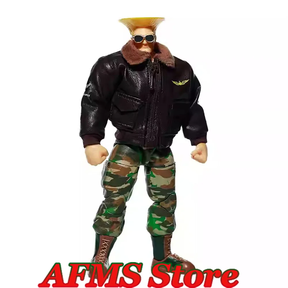 

1/12 Scale Collectible Figure Guile Coat Long Sleeved Fur Collar Leather Jacket Fit 6" Jada Toys Men Soldier Action Figure Body