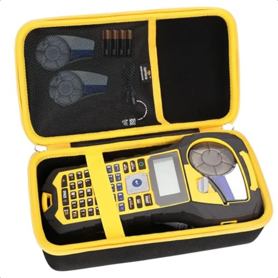 

Жесткий дорожный футляр для хранения, совместимый с портативным принтером этикеток M210 BMP21PLUS BMP21LAB и только футляром для аксессуаров