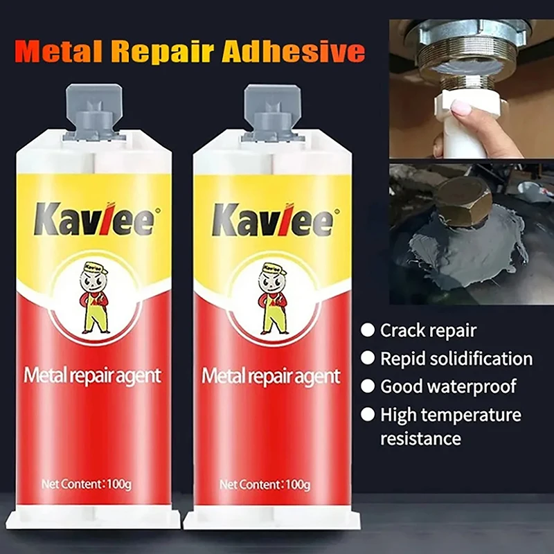 AB Glue Metal Repair Gel Heat Resist Industrial Metal Repair Paste Glue Adhesive Weld Industrial Repair Agent All-purpose Glue