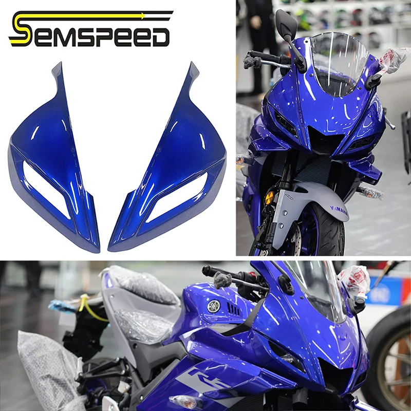 

For Yamaha YZF R3 R25 Oem Front Upper Nose Fairing Headlight New Take Off D2 Motorcycle Accessories Headlight Cover Winglets