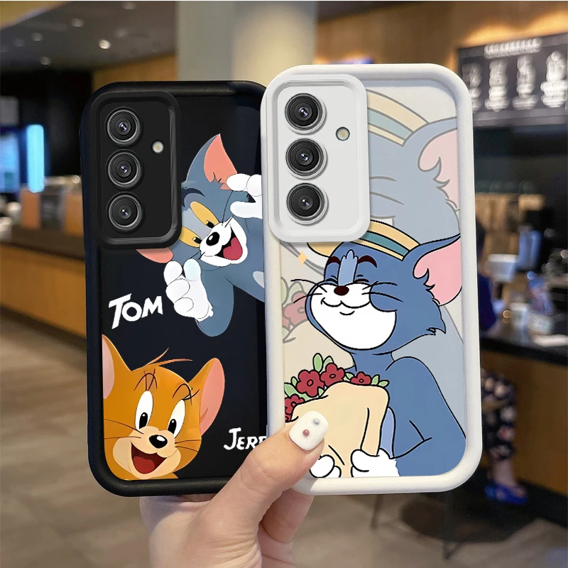 Tom and Jerry Non-Slip Phone Case For Samsung Galaxy S24 S23 S22 S21 Ultra Plus S23 S21 S20 FE Popular Silicone Shockproof Cover