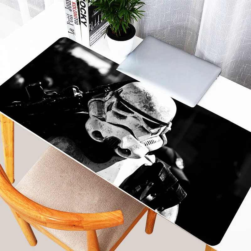 

Mouse Pads Black And White Desk Mat Protector Gaming S-star Mousepad Office W-wars Table Decor Keyboard Pad Computer Gamer Mats