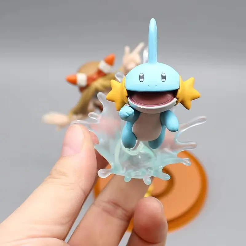 Pokemon May Mudkip Figurine Anime Figures  Model Cars Ornament  Desktop Collectible Doll Desk Decoration Statue Toys Kids Gifts