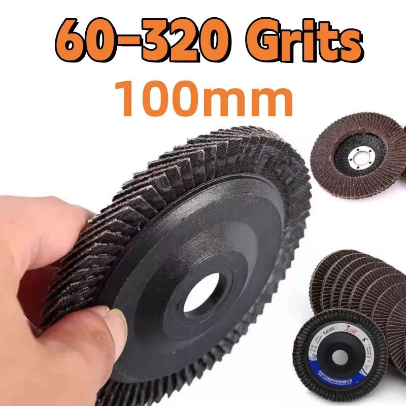 Flat Flap Discs 60-320 Grits Sanding Discs Polishing Grinding Wheel Angle Grinder Abrasive Tool for Wood Iron Metal Rust Removal