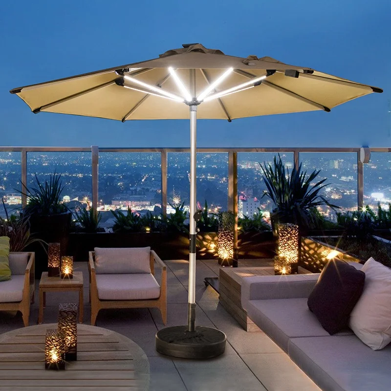 

Good Selling With Led Light 2.7x2.7m/3x3m Courtyard Umbrella Wholesale Garden Parasol Patio Outdoor Umbrellas