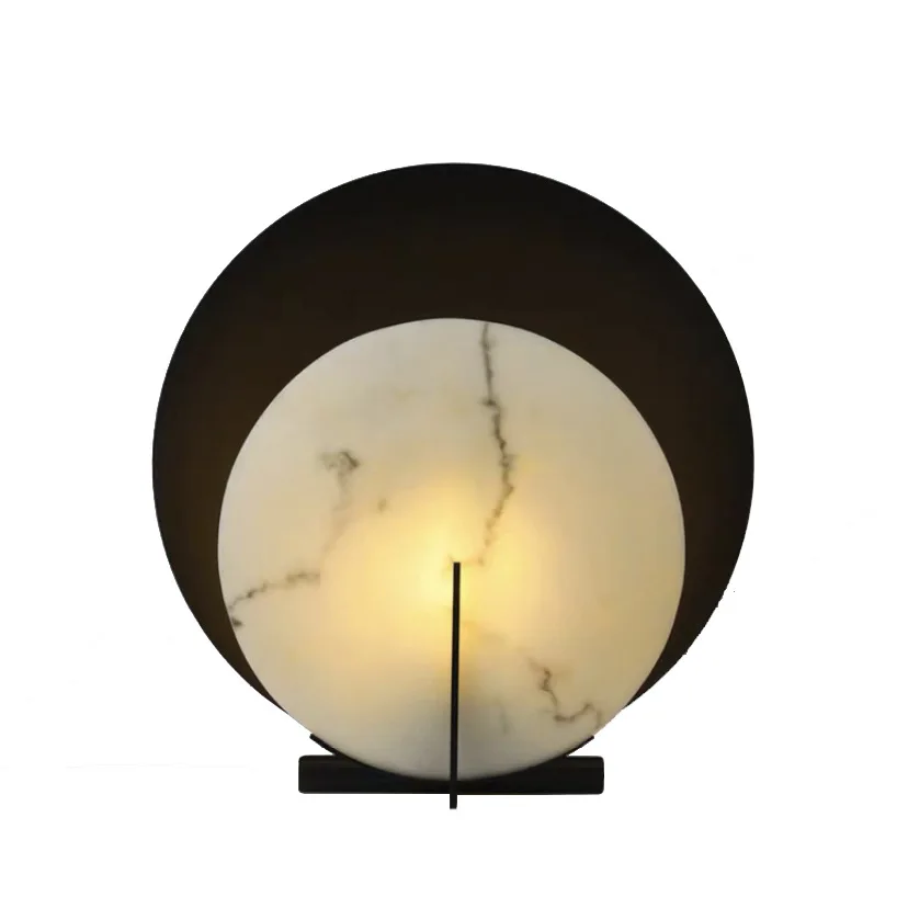 

Marble table lamp, postmodern living room simple exhibition hall designer, bedside lamp