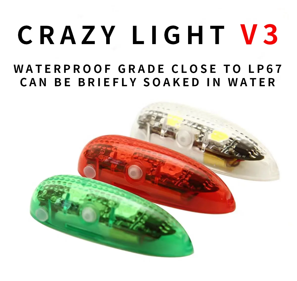 CRAZY LIGHT V3 Waterproof Aerial Light LED Light Fixed Wing FPV RC Aircraft Traversing Machine Night Flight Light