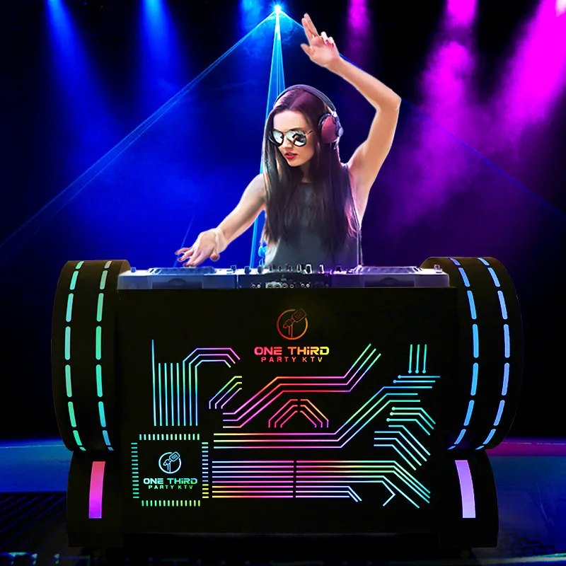 

Audition dj table bar party box led luminous concert butterfly machine dedicated mobile disc table