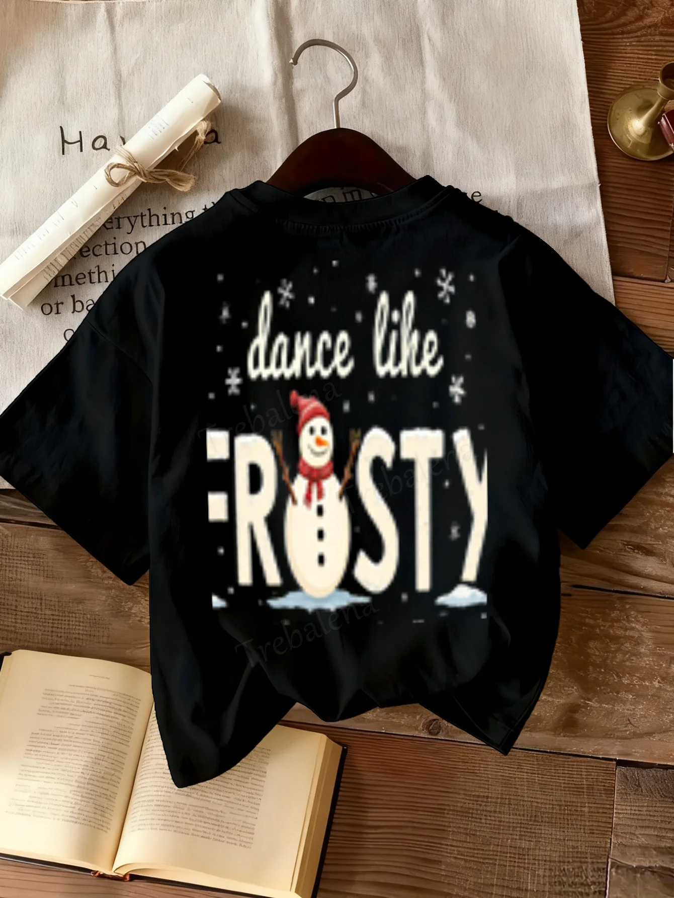 

Women T-shirt Dance Like Frosty Snowman Christmas Tee for Women