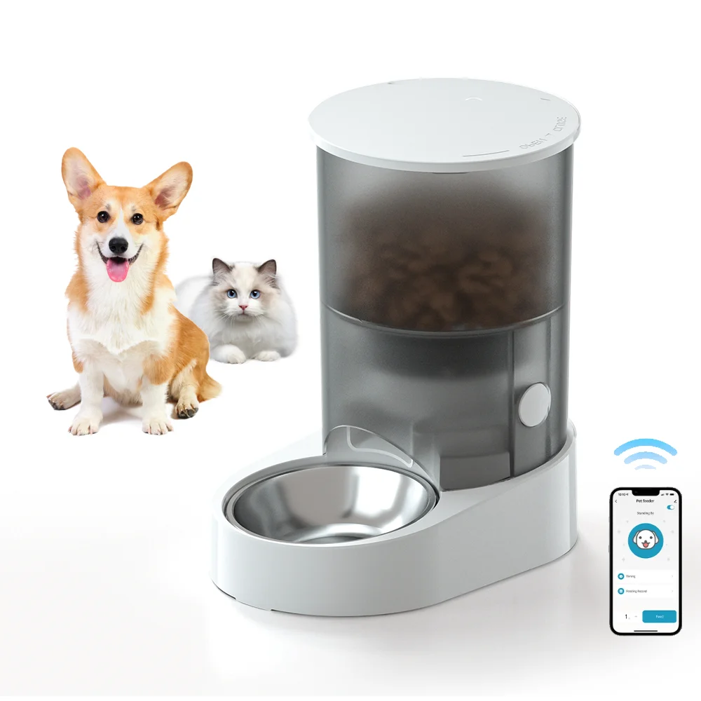 Smart Camera Video Recording Wifi Remote Control Cat Dog Food Automatic Pet Feeder