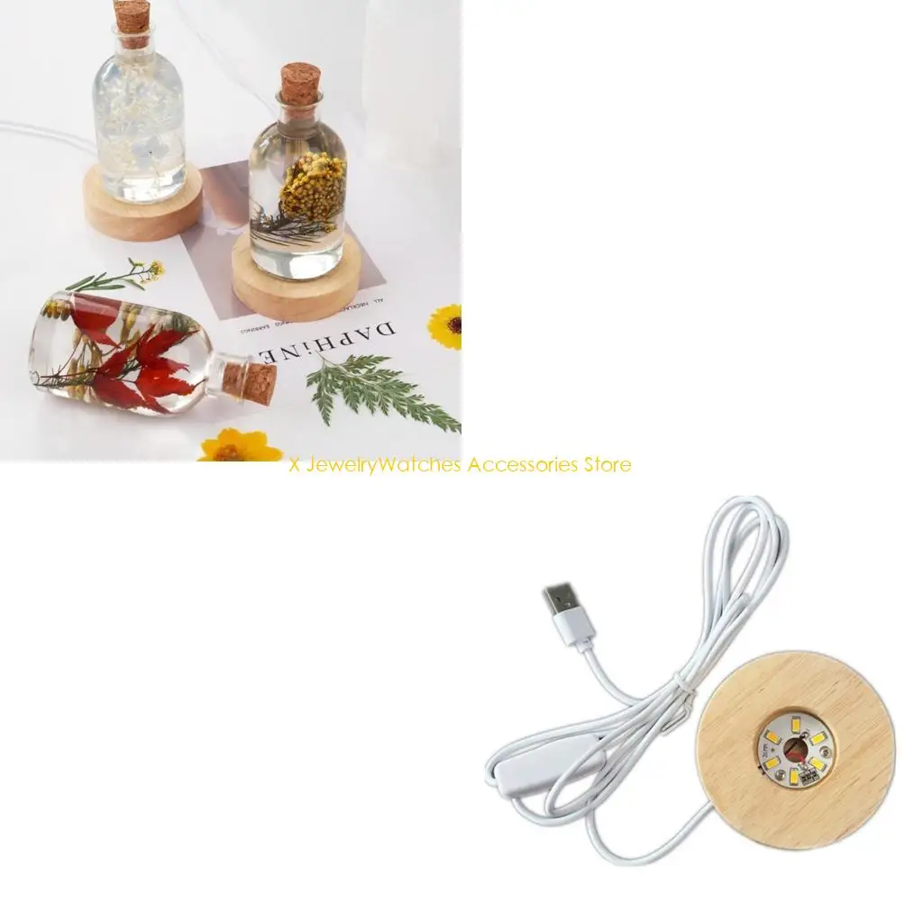 

31KD Ночной светильник, смоляная форма, деревянный базовый кронштейн, подходящий для свадебного домашнего декора