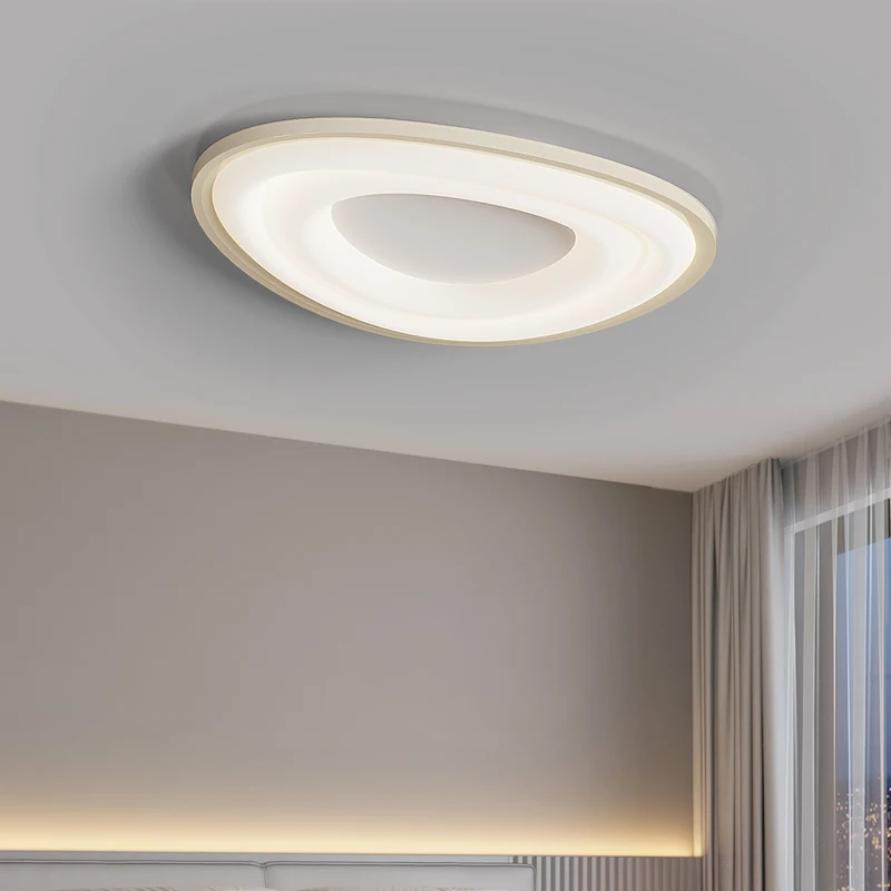 3 Heads Ceiling Light LED Walnut Bedroom Lighting Living Room Cream White Balcony Indoor Simple Light Home Interior Decor Lamp