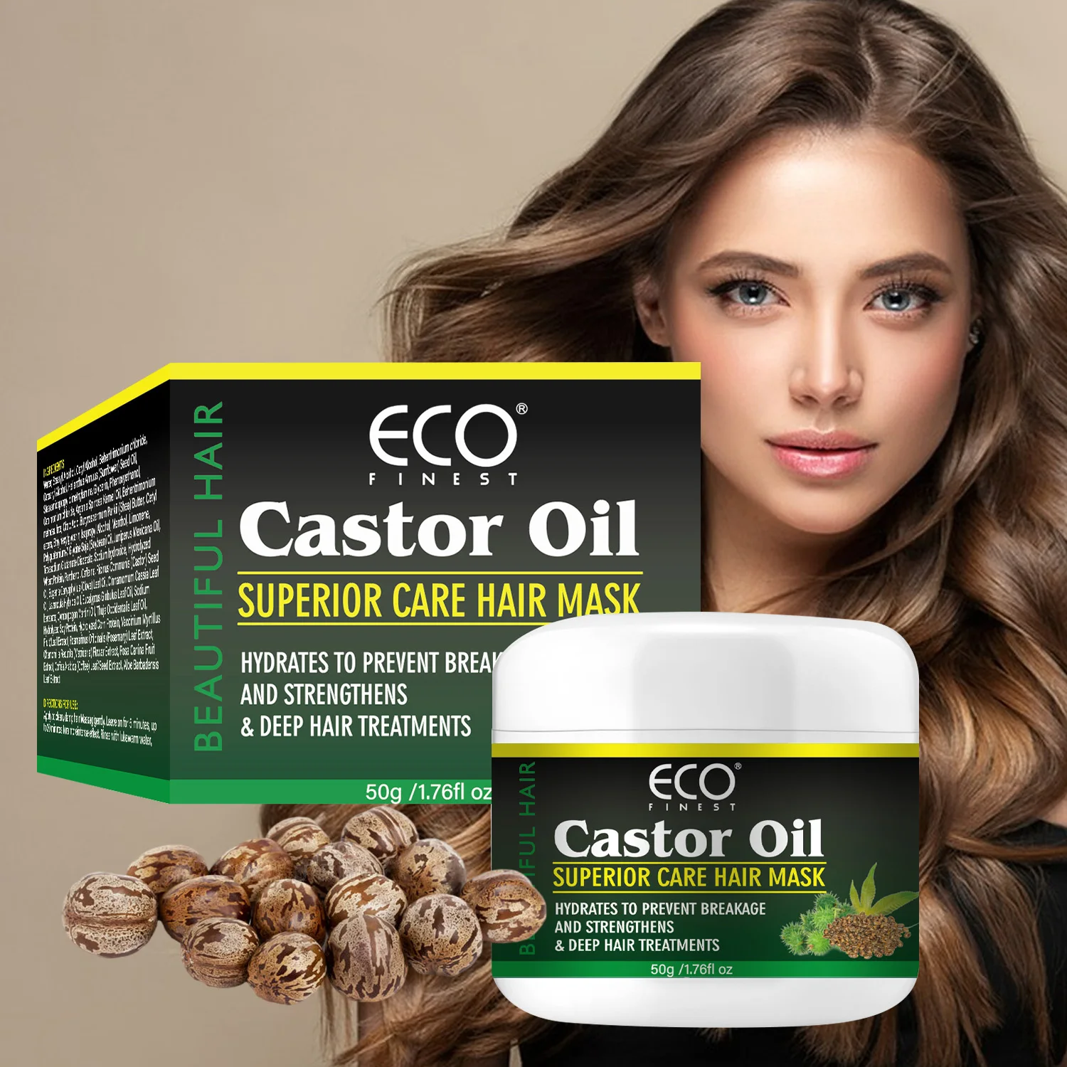 

Black castor hair mask dry damaged hair deep repair and growth nourishing cream